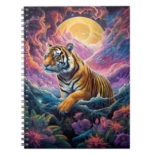 Caderno Espiral Tigre Cósmico