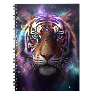 Caderno Espiral Tigre Cósmico