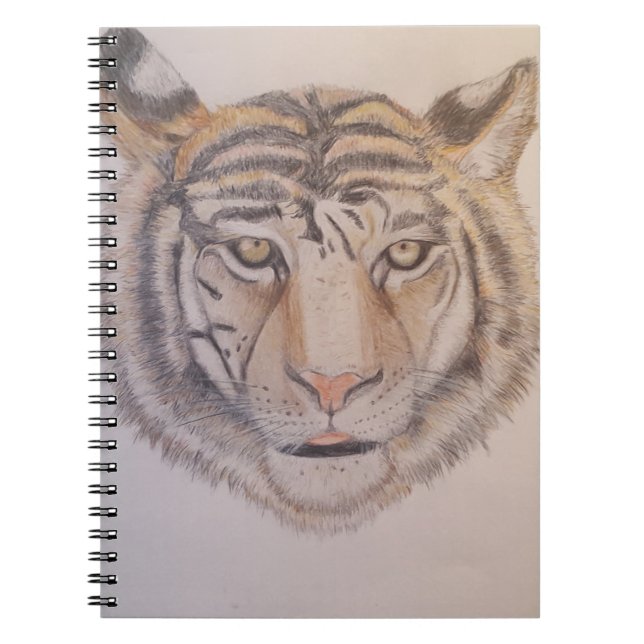 Caderno Espiral Tigre de esboço manual (Frente)