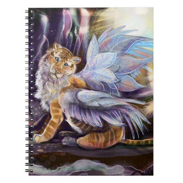Caderno Espiral Tigre de Wing Frost (Frente)