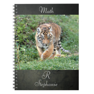 Caderno Espiral tigre fotográfico, animais.