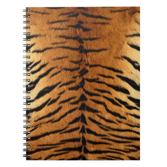 Caderno Espiral Tigre Impressão de peles com pelo (Frente)