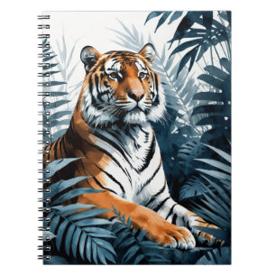 Caderno Espiral Tigre oculto Diário para notebook