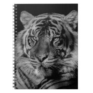 Caderno Espiral Tigre preto e branco