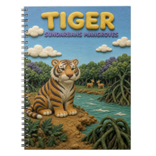 Caderno Espiral Tigre Sundarbans Manguezais Moderno KlayKoo