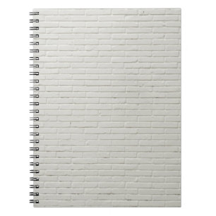 Caderno Espiral Tijolos de parede de tijolos brancos