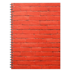 Caderno Espiral Tijolos vermelhos de parede de tijolos