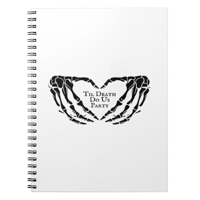 Caderno Espiral Til Death - Skeleton Heart Mãos (Frente)