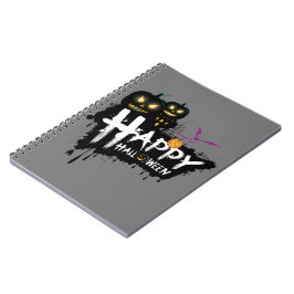 Caderno Espiral Tinta da Noite: Foto espiral inspirada no Hallowee