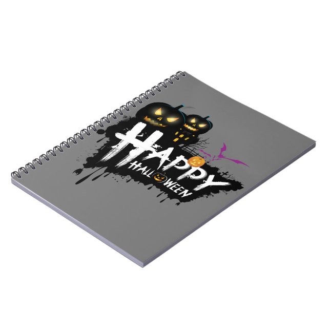 Caderno Espiral Tinta da Noite: Foto espiral inspirada no Hallowee (Left Side)