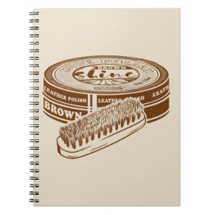 Caderno Espiral Tinta de cor calçado castanha