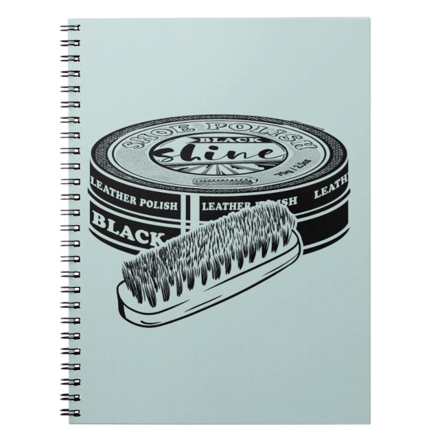 Caderno Espiral Tinta de cor calçado preta (Frente)