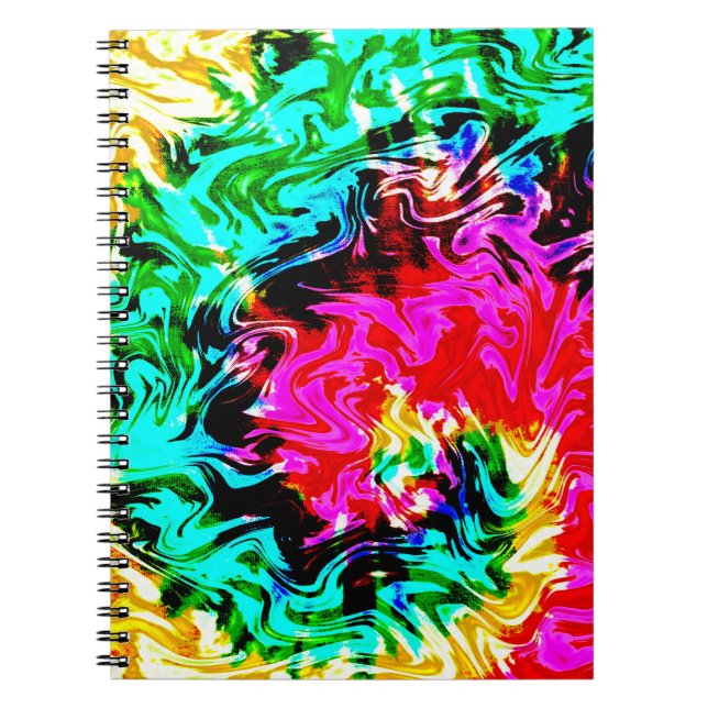 Caderno Espiral Tinta de Tie Firestorm, Notebook (Frente)