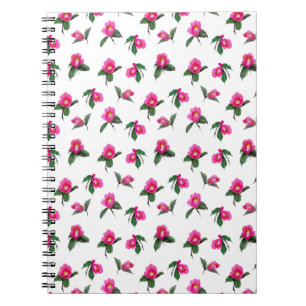 Caderno Espiral Tinta e pintura de aquarela cor-de-rosa