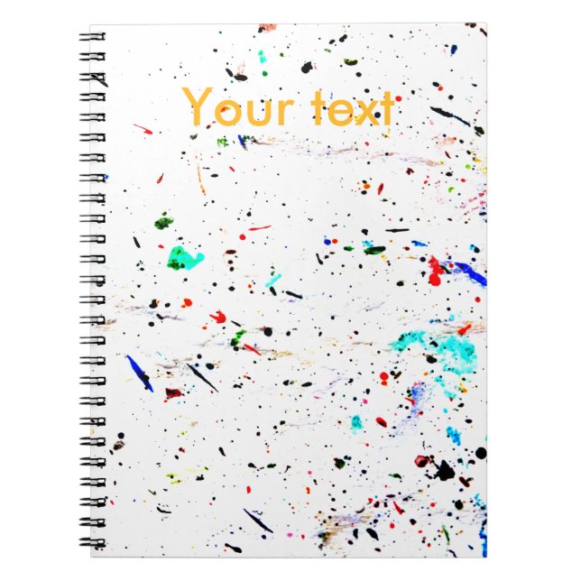 Caderno Espiral Tintas de abstrato (Frente)