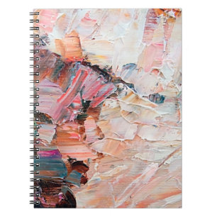 Caderno Espiral Tintas e alivios de óleo pastoso, gravadas e expre