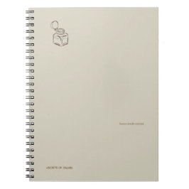 Caderno Espiral Tinteiro Dark Academia – Biblioteca Vintage Minima