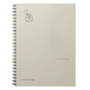 Caderno Espiral Tinteiro Dark Academia – Biblioteca Vintage Minima