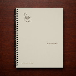 Caderno Espiral Tinteiro Dark Academia – Biblioteca Vintage Minima