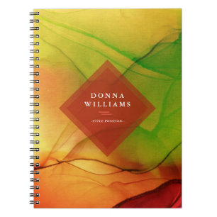 Caderno Espiral Tinteiro de fundo da odisséia de outono