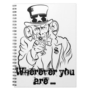 Caderno Espiral Tio Sam