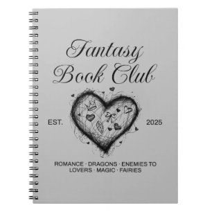 Caderno Espiral Típica do Clube Fantasy Book e desenho de rabisco