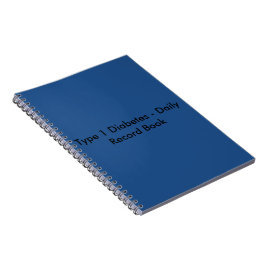 Caderno Espiral Tipo - 1 livro de registos diário do diabetes