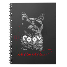 Caderno Espiral Tipografia de Gato Muito Descolado Para se Importa