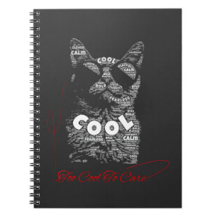 Caderno Espiral Tipografia de Gato Muito Descolado Para se Importa