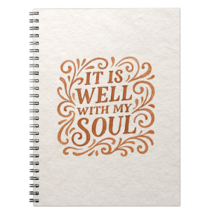 Caderno Espiral Tipografia É Tranquila a Minha Alma