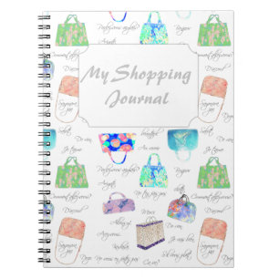 Caderno Espiral Tipografia floral Pastel das ilustrações da