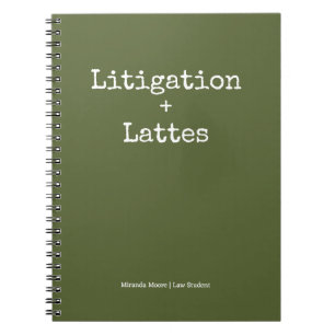 Caderno Espiral Tipografia Latte Estudo Lei Estudante Moderno Azei
