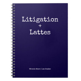 Caderno Espiral Tipografia Latte Estudo Lei Estudante Moderno Azul