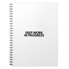 Caderno Espiral Tipografia Minimalista de Trabalho Profundo em And