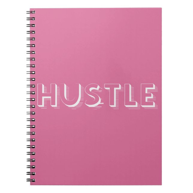Caderno Espiral Tipografia Moderna do White Hustle (Frente)