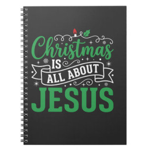 Caderno Espiral Tipografia Natal é Tudo Sobre Jesus