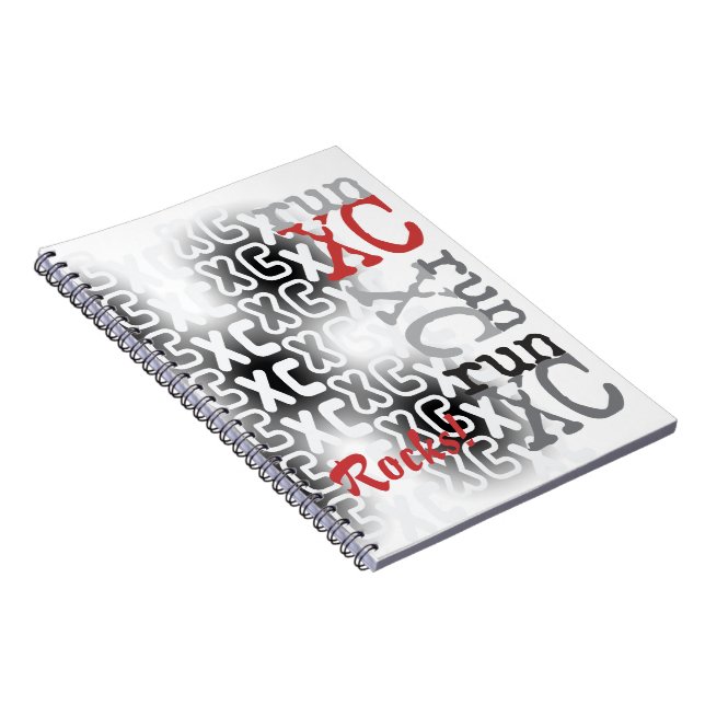 Caderno Espiral Tipografia XC de execução cruzada personalizável (Lado Direito)