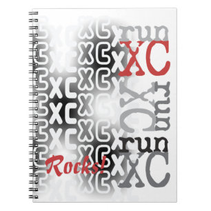 Caderno Espiral Tipografia XC de execução cruzada personalizável