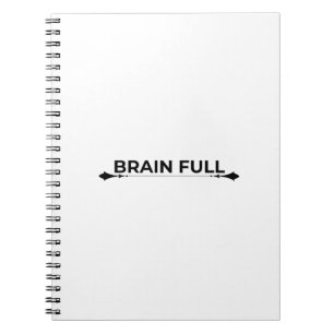 Caderno Espiral Tipográfico Minimalista Cérebro Ch