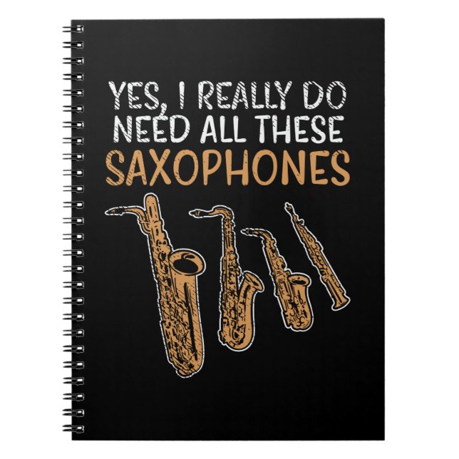 Caderno Espiral Tipos saxofone (Frente)