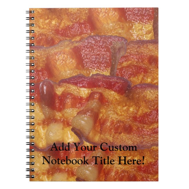 Caderno Espiral Tira de bacon fritada (Frente)