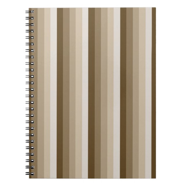 Caderno Espiral Tiras de sombra castanhas (Frente)
