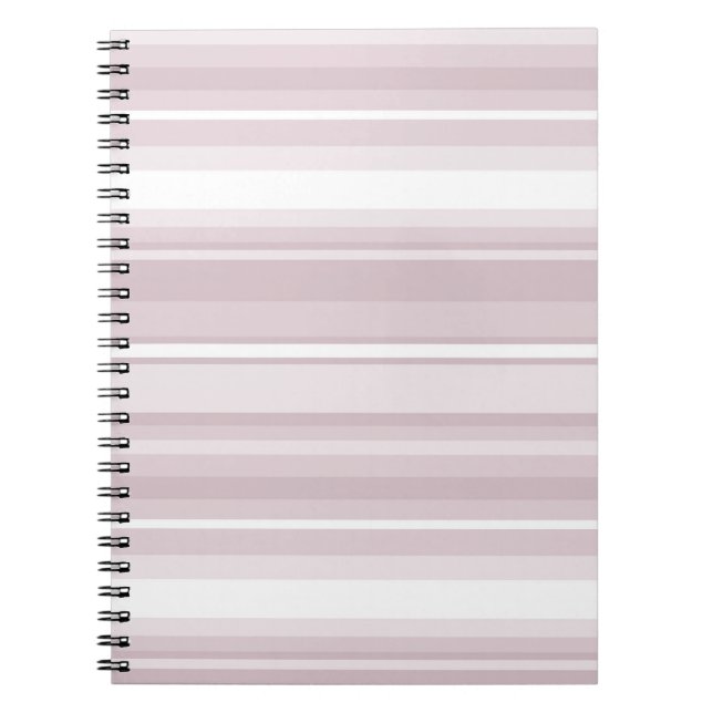 Caderno Espiral tiras rosa rosa quartzo (Frente)