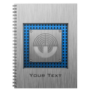 Caderno Espiral Tiro do esporte; Metal-olhar