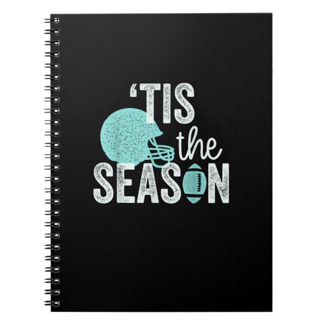 Caderno Espiral Tis The Season Football Family I Heart Football Se (Frente)