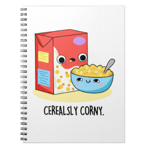 Caderno Espiral Título Engraçado de Cereal de Leite Corny