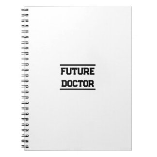 Caderno Espiral Título Médico Futuro Design de Texto Mínimo