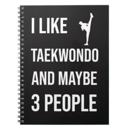 Caderno Espiral TKD Gifts Taekwondo Martial Arts Sport Fighter