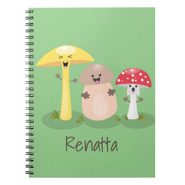Caderno Espiral Toadstool (fungo-guaii) (Frente)