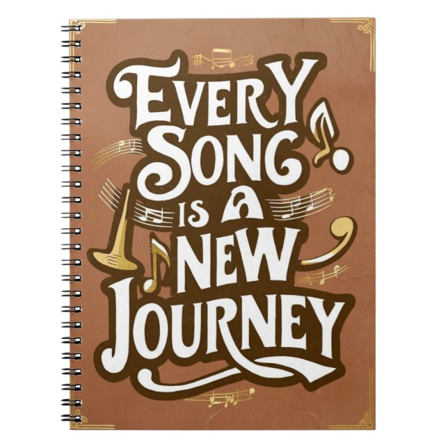 Caderno Espiral Toda Canção É Uma Nova Jornada (Frente)